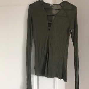 Intimately Free People olive green long sleeve